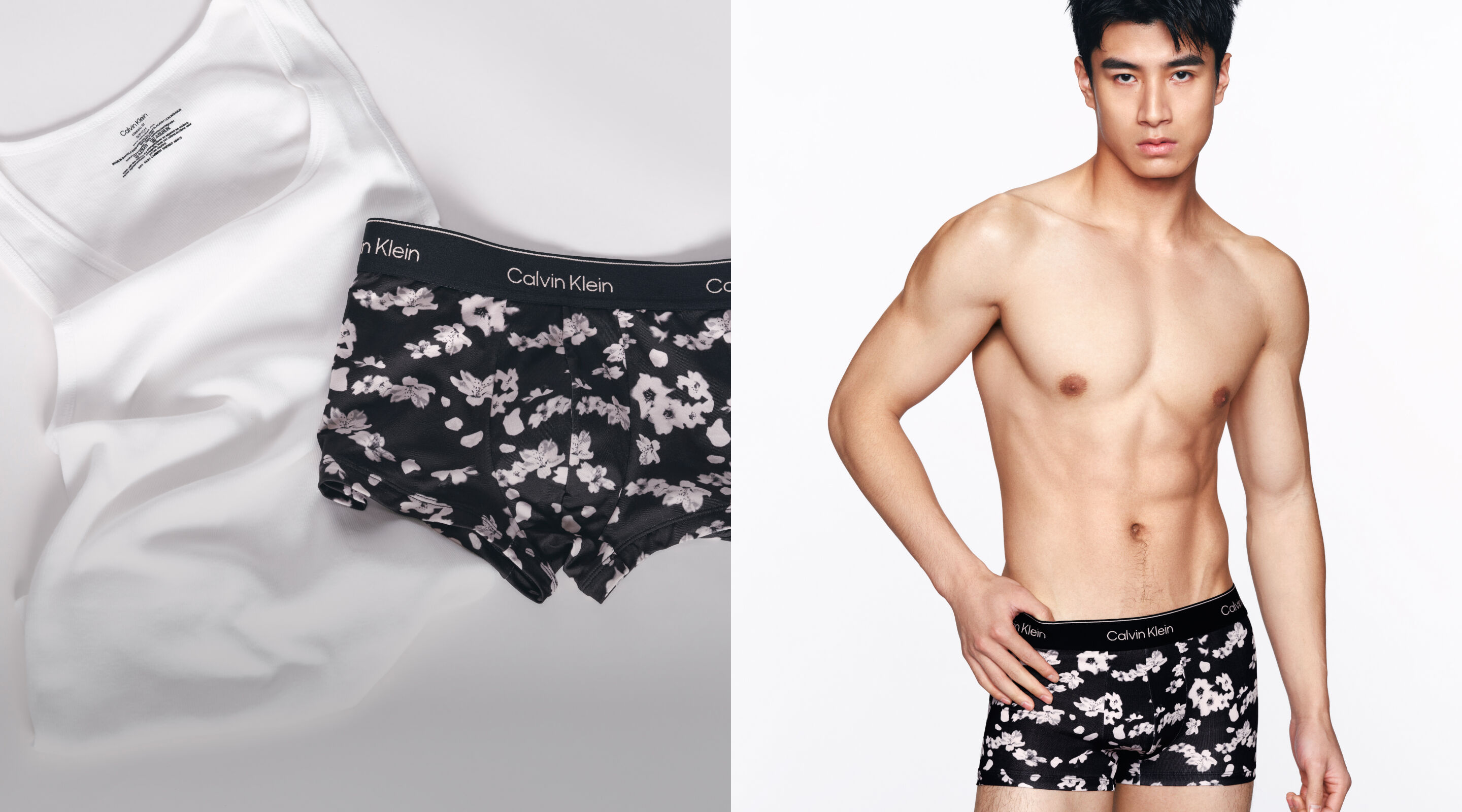 Calvin Klein Light layers, delicate prints, and a barely-there ease.